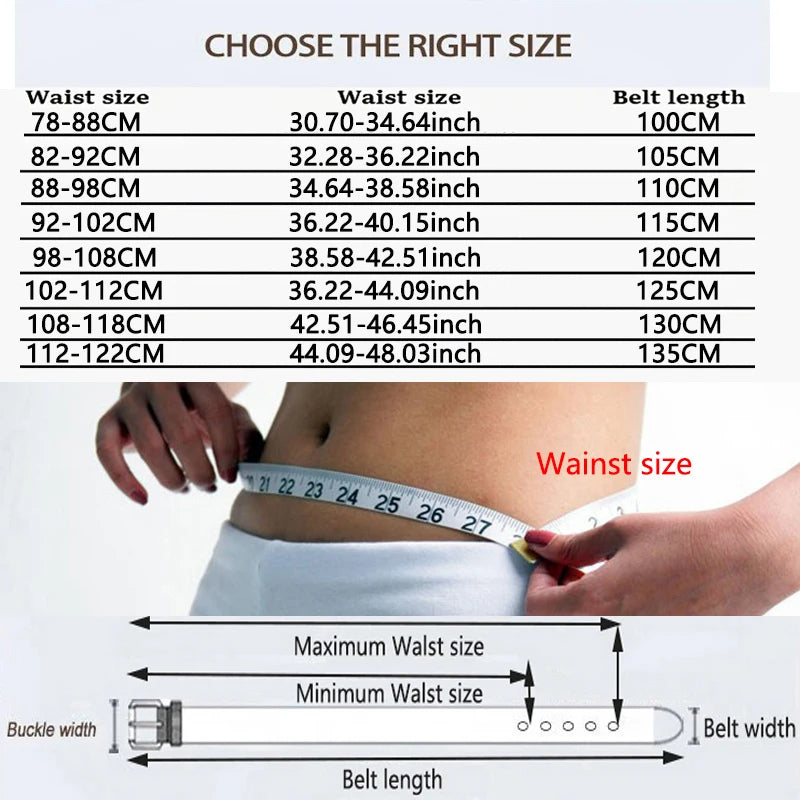 LOR MALE Men High Quality Genuine Leather Belt Luxury Designer Belts Men Cowskin Fashion Strap Male Jeans for Man Cowboy