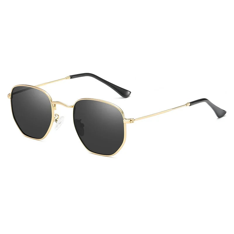 LOR MALE Polarized Hexagon Sunglasses for Men Women Fashion Vintage Driving Sun Glasses UV400 Protection Retro Classic Outdoor Eyewear