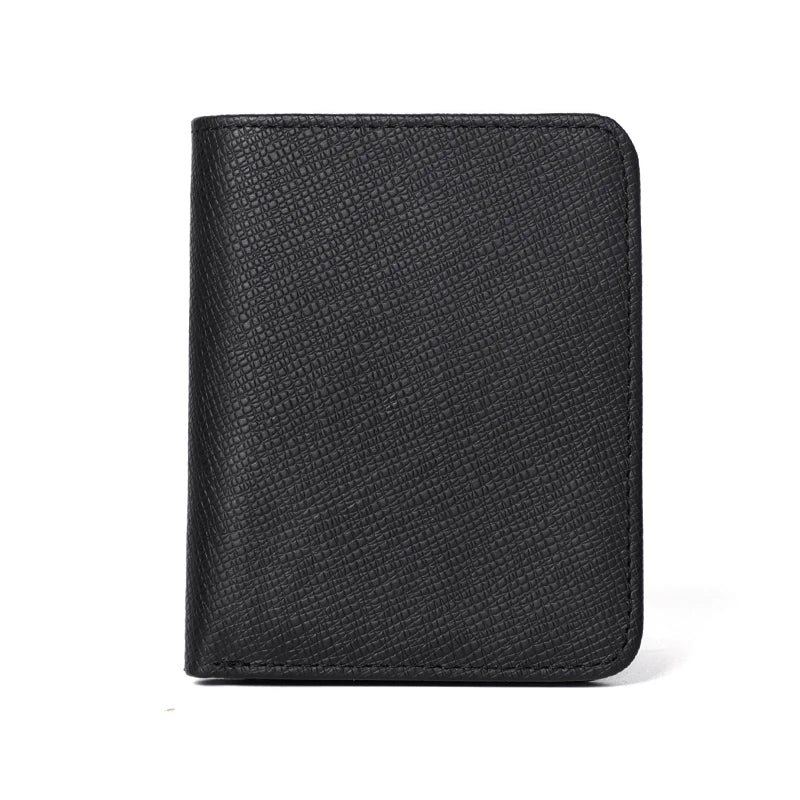 LOR MALE Slim Wallet Men Genuine Leather Thin Pocket Wallet for Men Short Purse Unisex Women  Mini Wallets Card Holder Small Coin Purse
