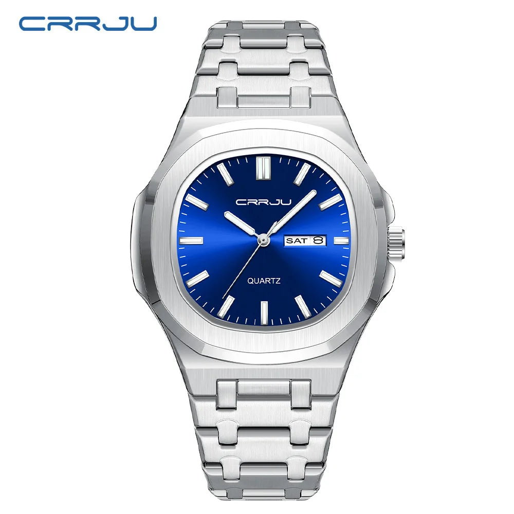 LOR MALE Watches Analog Quartz Wristwatch Luxury Casual Business Watch Waterproof Stain