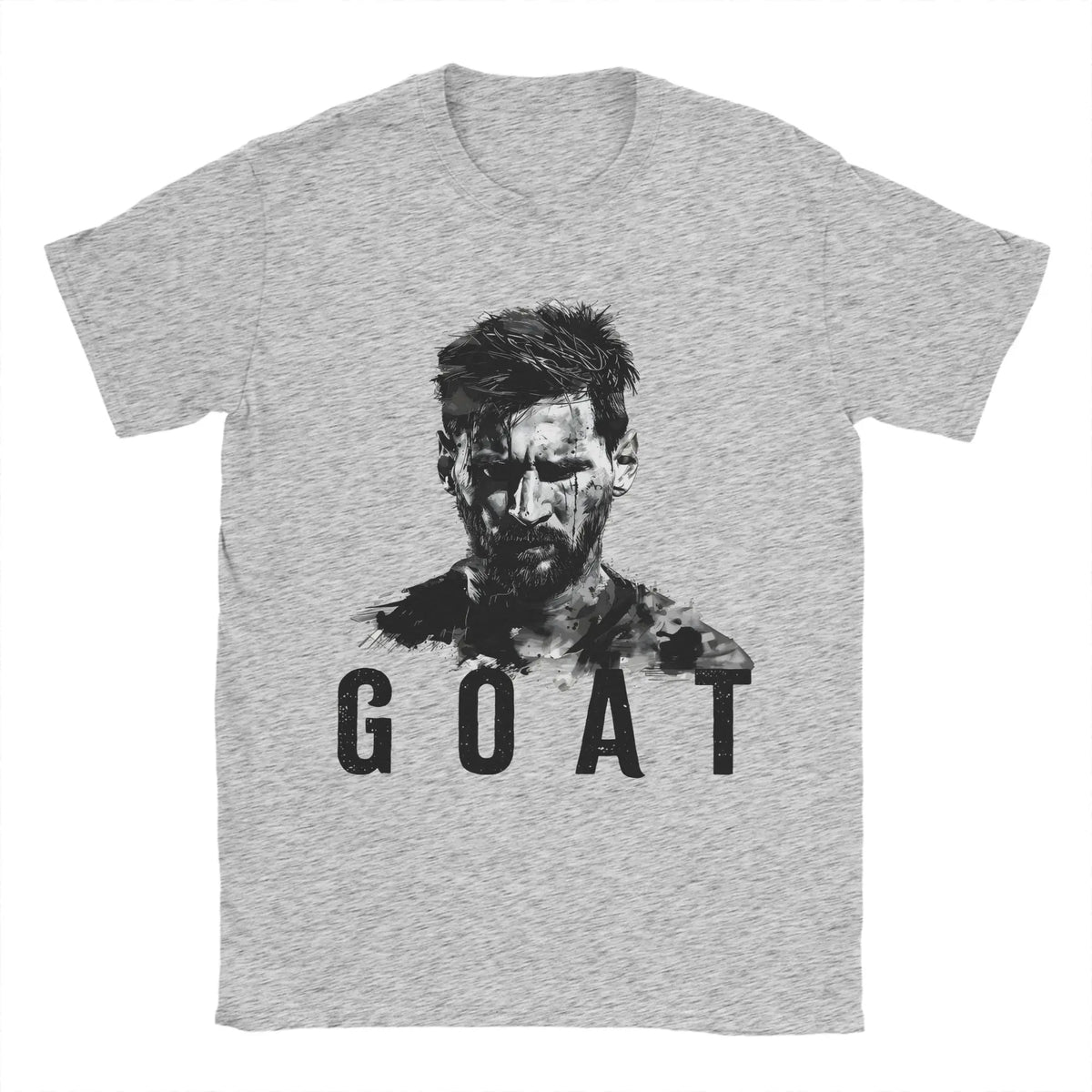 LOR MALE Men T-Shirts Football Messis Leisure Cotton Tee Shirt Short Sleeve  T Shirts Round Neck Clothing Unique