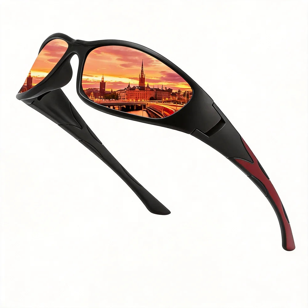 LOR MALE Polarized Sports Sunglasses Men Women Anti-Glare Cycling Glasses Outdoor Fishing Riding Driving Eyewear UV400 Protection Goggles