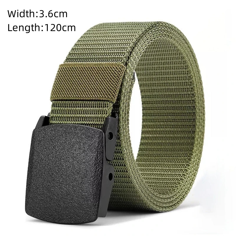 LOR MALE Men's Belt Outdoor Hunting Tactics Belt Multi functional Buckle Nylon Belt High Quality Marine Corps Canvas Belt