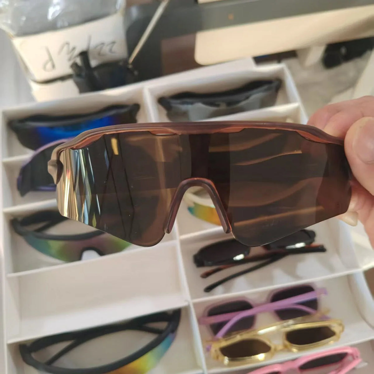LOR MALE 1pc Stylish Polarized Sunglasses for Men, High-Definition UV Protection Glasses for Sports, Cycling and Outdoor Activities