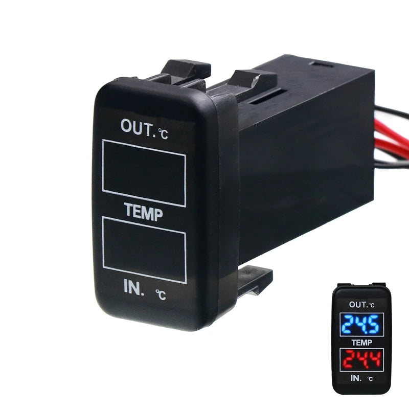 LOR MALE Dual Temperature Display Inside and Outside the Car Dual Temperature Sensor for Toyota Corolla Reiz Prado Prius