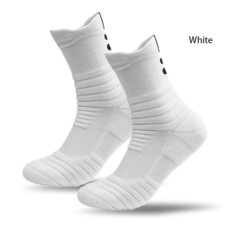 LOR MALE Men's Mid Tube Sports Socks, Badminton Running, Outdoor Socks, Woolen Socks, Sweat Absorbing and Anti Slip Basketball Socks