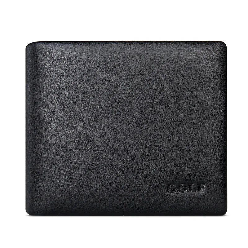 LOR MALE Golf men short wallet 2024 trend Leather Business Wallet Horizontal Section