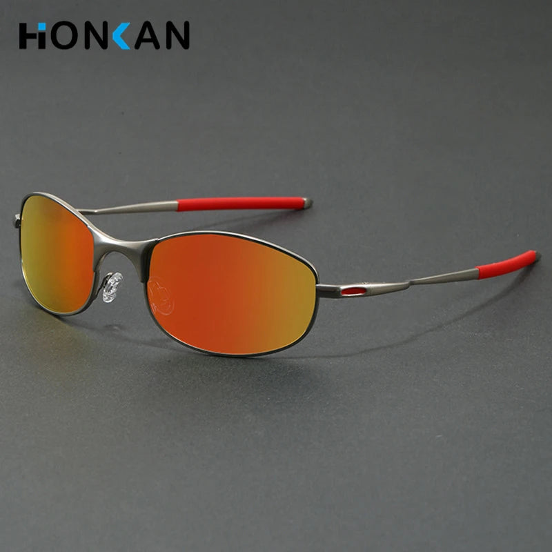 LOR MALE Polarized Sunglasses Men Goggles Women Metal Frame Sunglasses Cycling Retro Fashion Driving Fishing Sun Glasses UV400