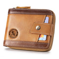 LOR MALE Leather wallet, men's leather coin purse, multi slot with photo album window, anti-theft brush, perfect gift item