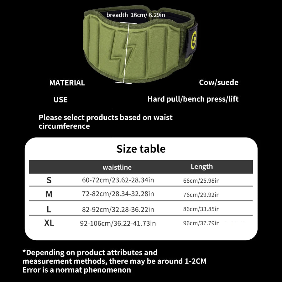 LOR MALE High Quality Sports Weight Lifting Belts for Men Women - Weight Lifting Core & Lower Back Support Workout Waist Belt for Fitness