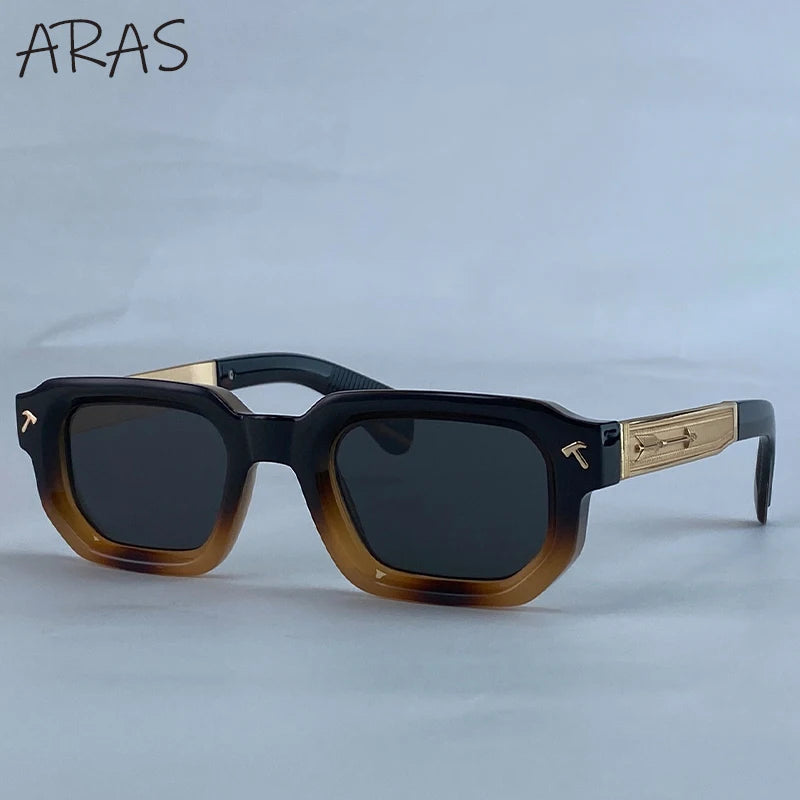 LOR MALE Polarized Square Sunglasses Men 2026 Luxury Brand Vintage Rectangle Sun Glasses Classic Driving Eyewear For Male UV400 Shades