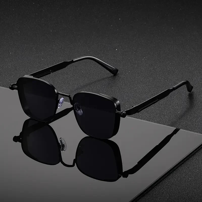 LOR MALE Polarized Sunglasses Men High End Handsome Driving High Quality Metal Punk Fashion Trends Sunglasses