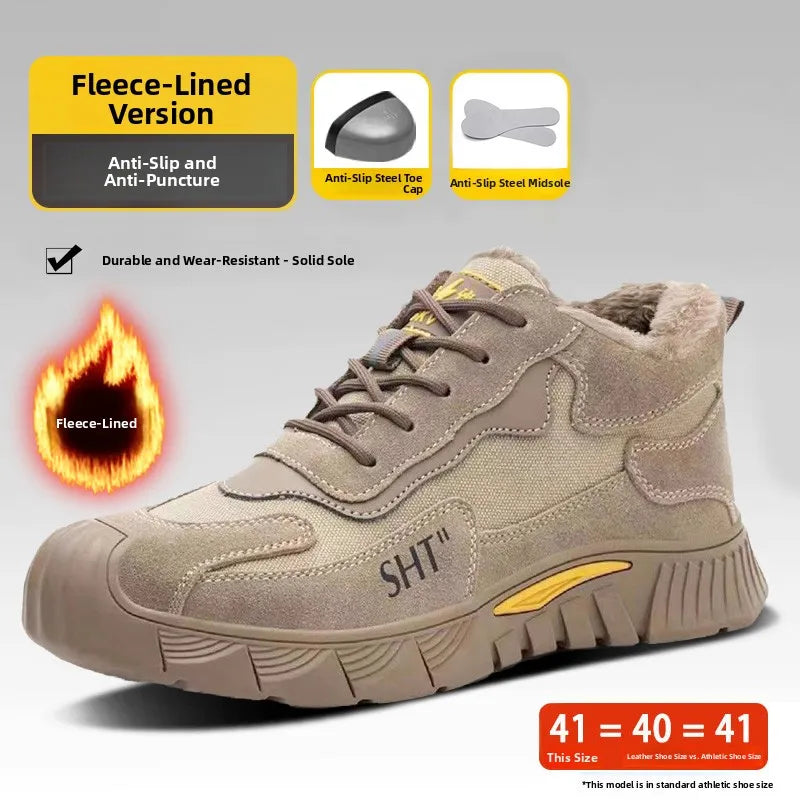 LOR MALE Men's Safety Work Boots Steel Toe Anti-impact Comfortable Soft Bottom Anti-wear Construction Site Shoes  Welding Prot...