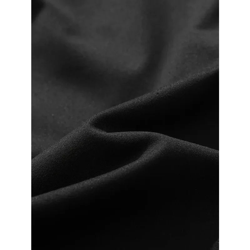 LOR MALE Casual Shorts, Loose Wide-Leg Knee-Length Shorts, Available in Black/Gray