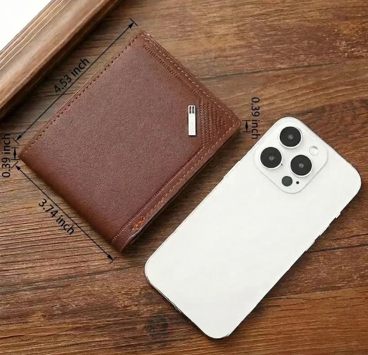 LOR MALE leather short wallet thin wallet foldable minimalist soft leather wallet