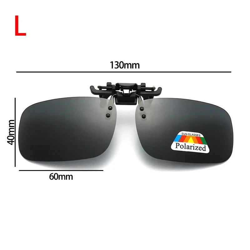LOR MALE Polarized Clip Sunglasses Myopia Glasses Clip Driver Goggles Fishing Night Vis 2