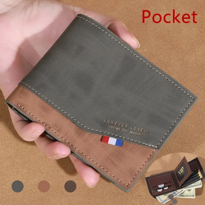 LOR MALE Vintage Multi-Slot Wallet – Coin & Photo Holder