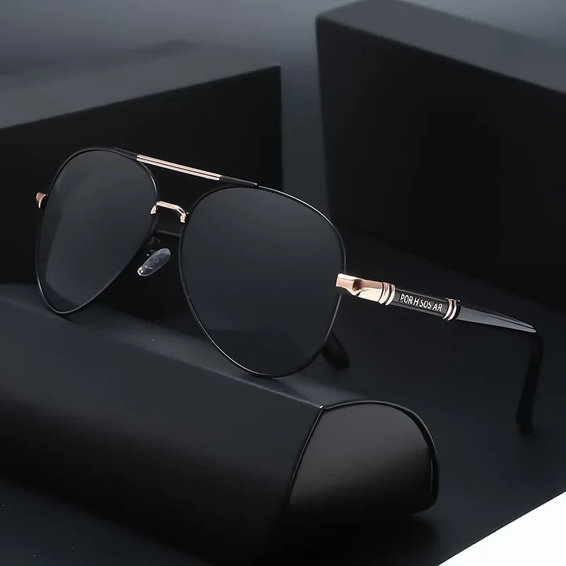 LOR MALE Polarized Sunglasses Men Metail Frame Quality Sun Glasses Brand Design Male Glasses Fishing Driving Goggles UV400