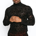 LOR MALE Men's T Shirt Perspective Turtleneck Long-sleeved Lace Tight Fitting T-shirt for Men Streetwear Bottoming Shirt Inside Male Tops