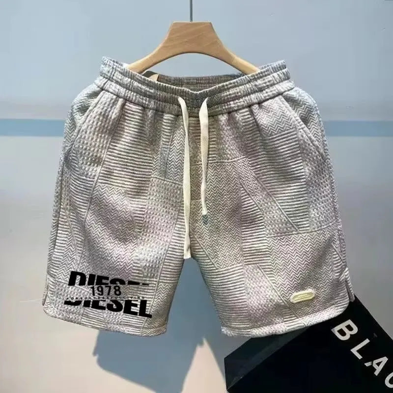 LOR MALE 2026 trendy men's spring and summer fashionable casual printed shorts, comfortable running sports shorts