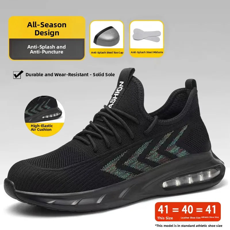 LOR MALE Men's Safety Work Boots Steel Toe Anti-impact Comfortable Soft Bottom Anti-wear Construction Site Shoes  Welding Prot...