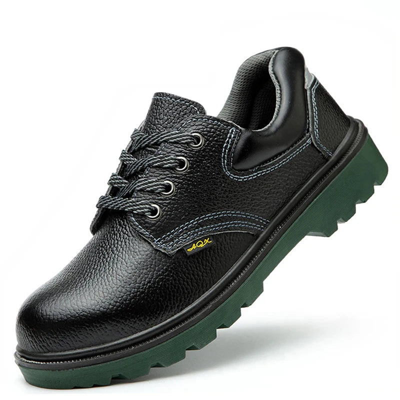 LOR MALE Old Style Steel Toe Work Boots Men's Lightweight Comfortable All Season Wear Resistant Labor Protection Shoes for Welding