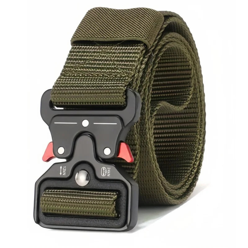 LOR MALE Men's Belt Outdoor Hunting Tactics Belt Multi functional Buckle Nylon Belt High Quality Marine Corps Canvas Belt