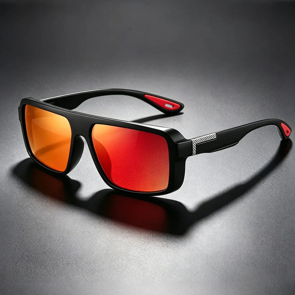 LOR MALE Polarized Sports Sunglasses for Men Women,Fishing Driving Rectangular Goggles UV400 Protection