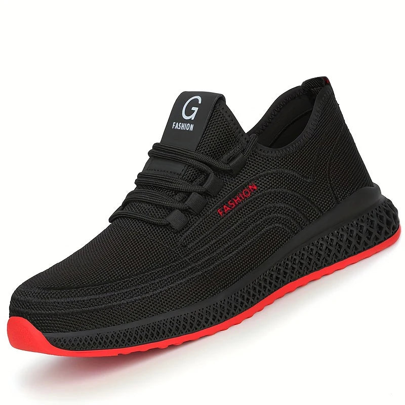 LOR MALE Steel Toe Shoes Male Indestructible Mining Boots Men Safety Shoes Anti-smash Anti Puncture Functional Shoes Work Shoes Sneakers