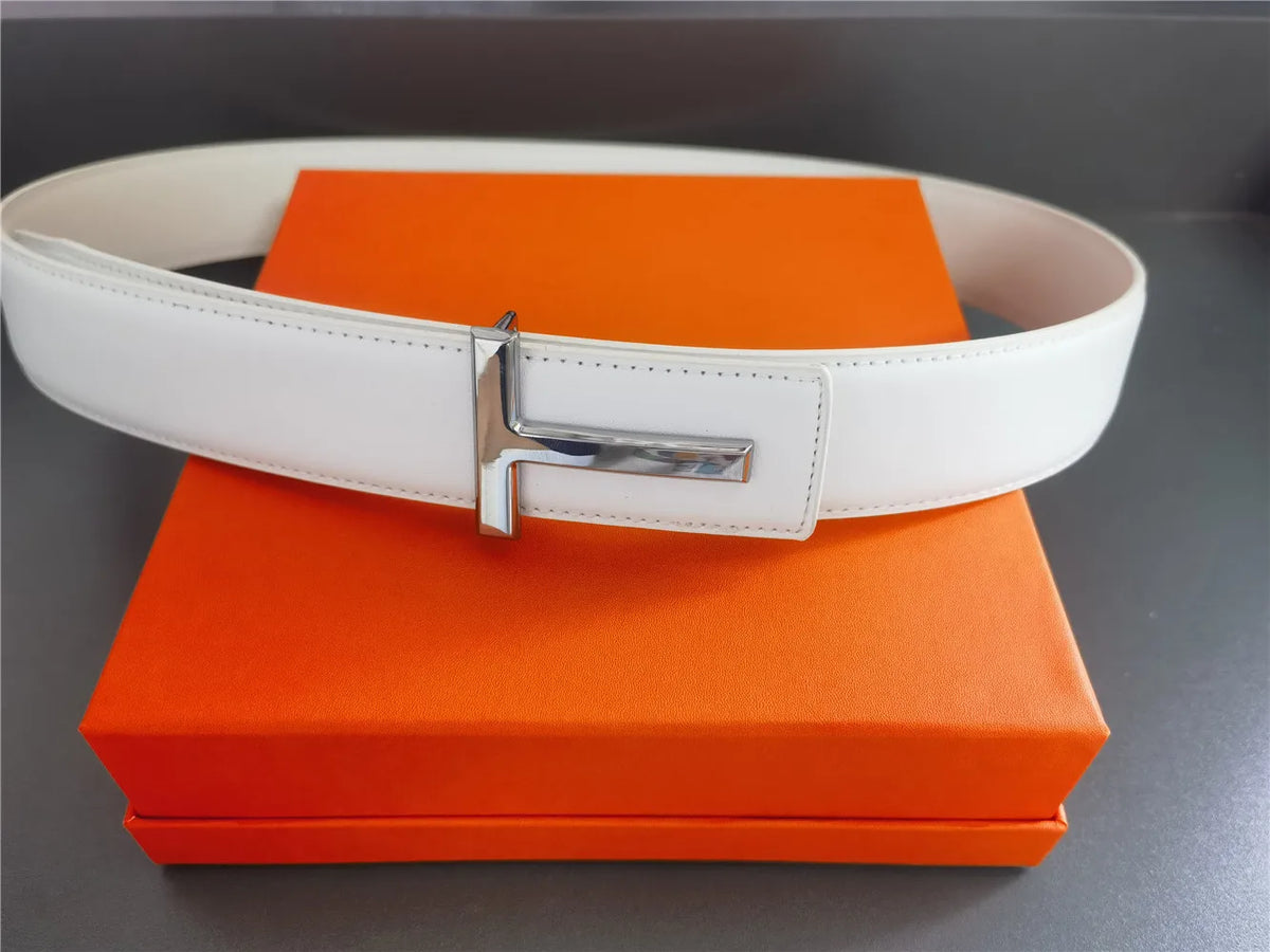 LOR MALE 2025 High Quality 3.8cm Leather Business Men Belt Luxury Brand Designer famous Belts for men Jeans Strap Male Metal Buckle belt
