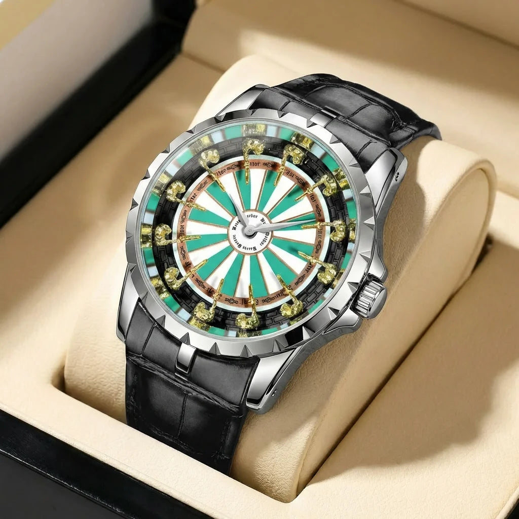 LOR MALE Watch with Retro Style and Simple Personality, Belt, Large Dial, Fully