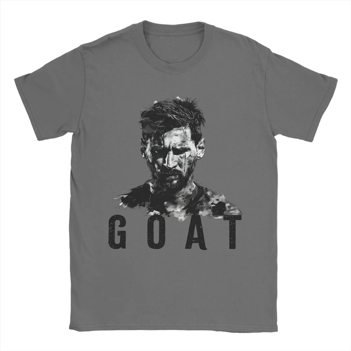 LOR MALE Men T-Shirts Football Messis Leisure Cotton Tee Shirt Short Sleeve  T Shirts Round Neck Clothing Unique