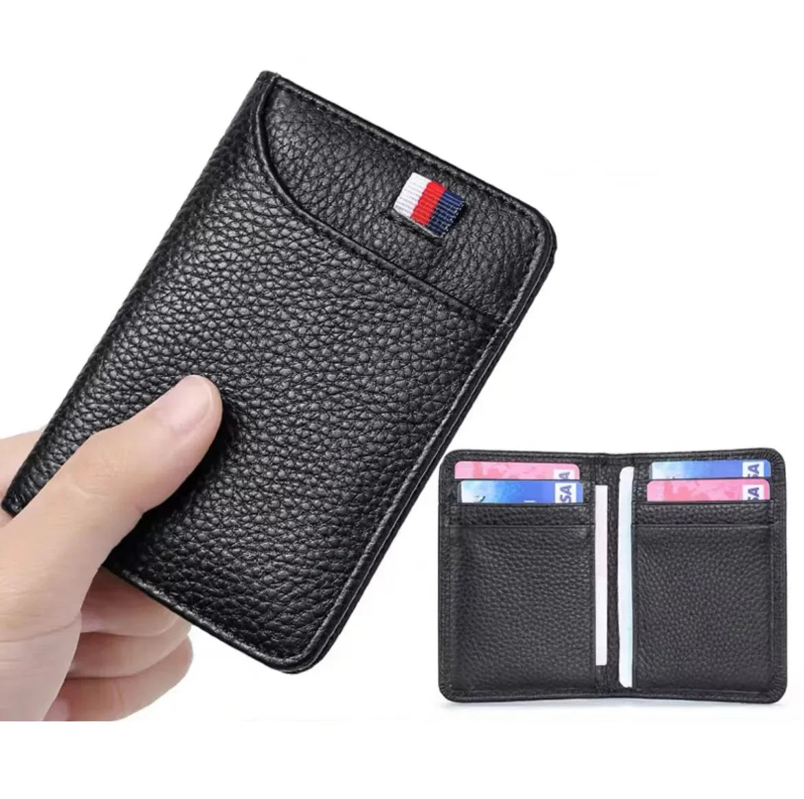 LOR MALE Wallet Short Wallet Card Holder Thin Multi Card Business Soft Leather