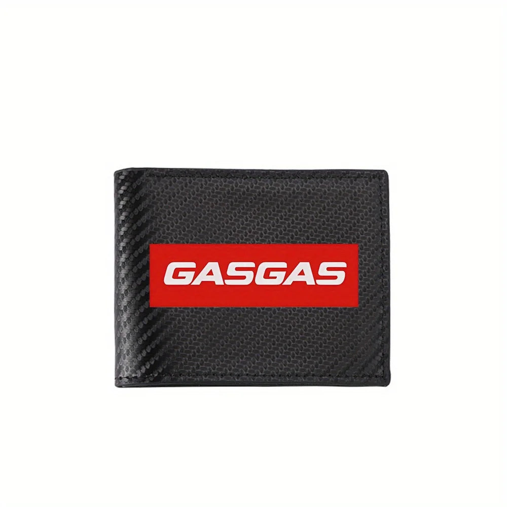LOR MALE White word GASGAS on red background Wallets Simple Business Modern Stylish