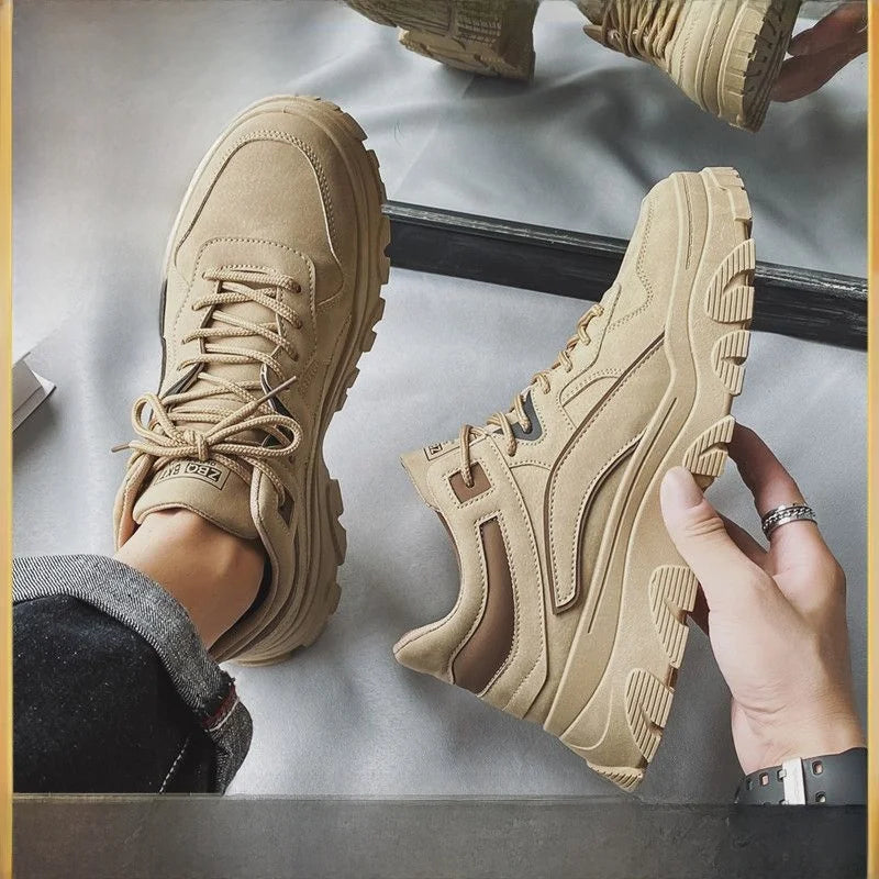 LOR MALE Men's Work Boots 205 New Winter Waterproof Anti-slip Wear-resistant Sports Casual Work Shoes  Trendy Boots