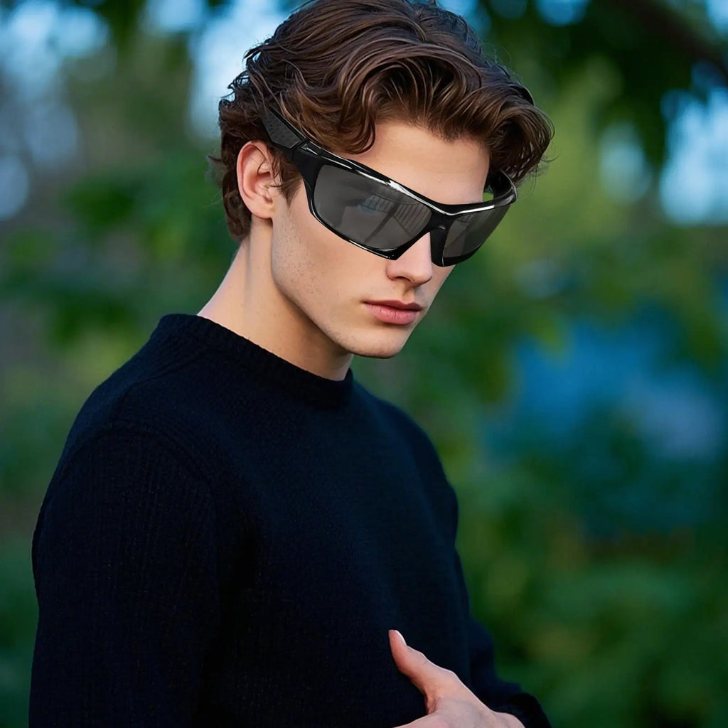 LOR MALE Sports Polarized Sunglasses for Men Lightweight Night Vision Male Shades Cycling Driving Fishing Comfortable Mirror Sunglass