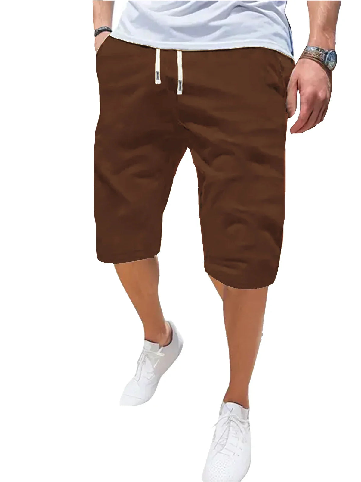 LOR MALE Men's Sports Shorts Breathable Thin Loose Casual Shorts Fashion Beach Comfortable Five Pants Outdoor Running Fitness Short Pants