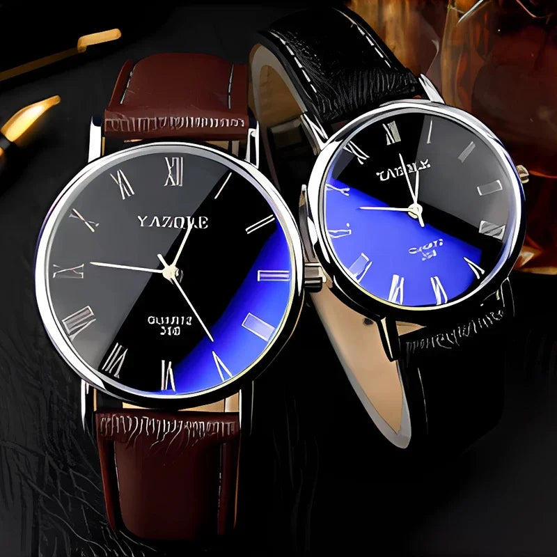 LOR MALE Fashion Wrist Watches for Men Top Brand Analog Men's Quartz Watches Leather Band Casual Business Men Watches Relogio Masculino