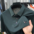 LOR MALE Hot Quality Man Short-Sleeved Polo Shirt Lapel Button Dog Embroidery Spring Casual Elegance T-Shirt Simple Business MensClothing