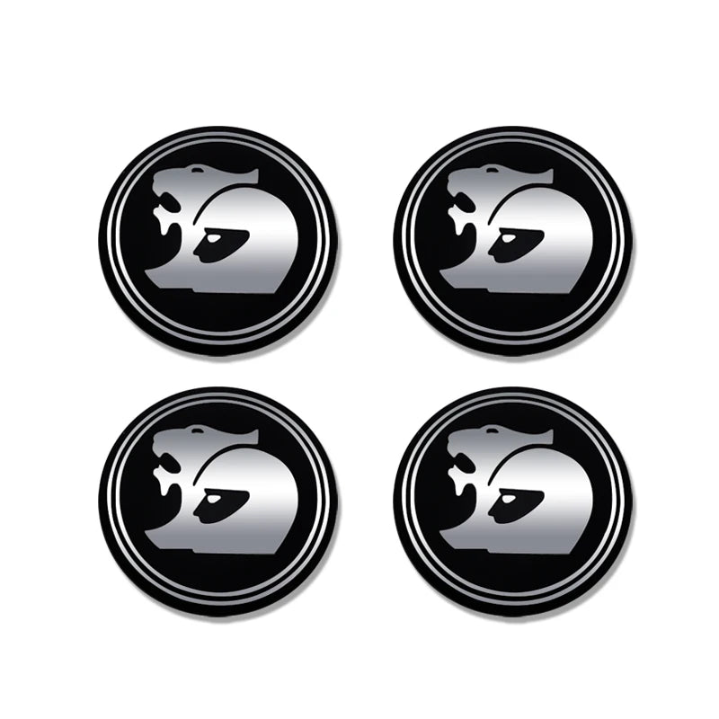 LOR MALE Aluminum 4PC 56mm Logo Badge Car Wheel Center Hub Caps Emblem Stickers For Holden Commodore Captiva Cruze Caprice VZ Accessories