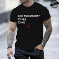 LOR MALE Short Sleeve T Shirt for Men Are You Drunk Fashion Style Design Clothing Funny Beer Drinking Lovers Men T-Shirt Casual Tee Tops