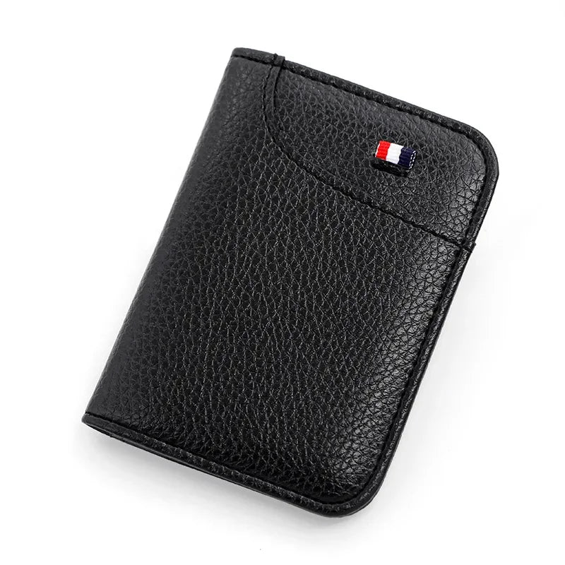 LOR MALE Wallet Short Wallet Card Holder Thin Multi Card Business Soft Leather
