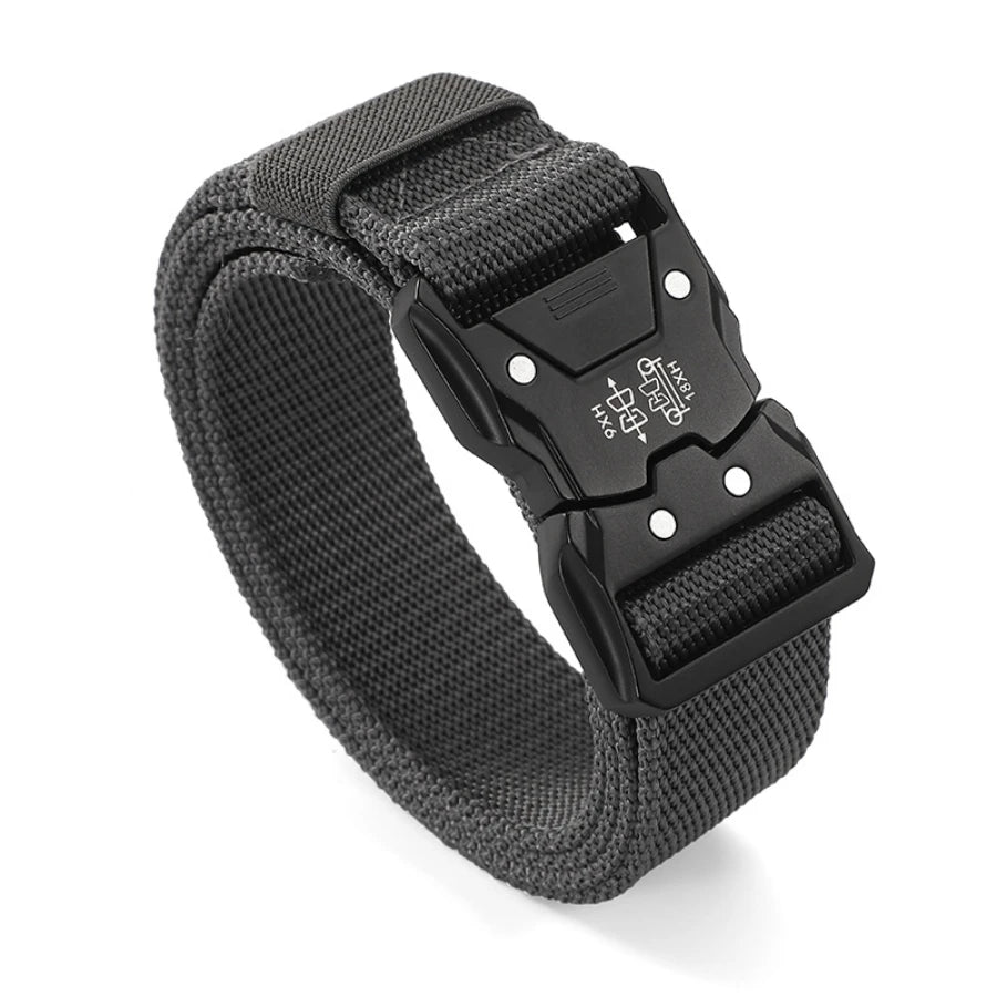 LOR MALE Men's Belt Outdoor Hunting Tactics Belt Multi functional Buckle Nylon Belt High Quality Marine Corps Canvas Belt