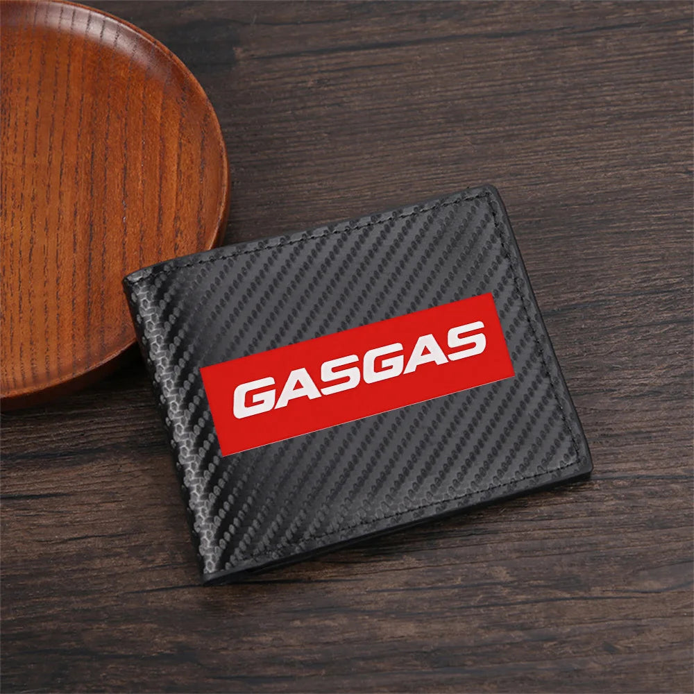 LOR MALE White word GASGAS on red background Wallets Simple Business Modern Stylish