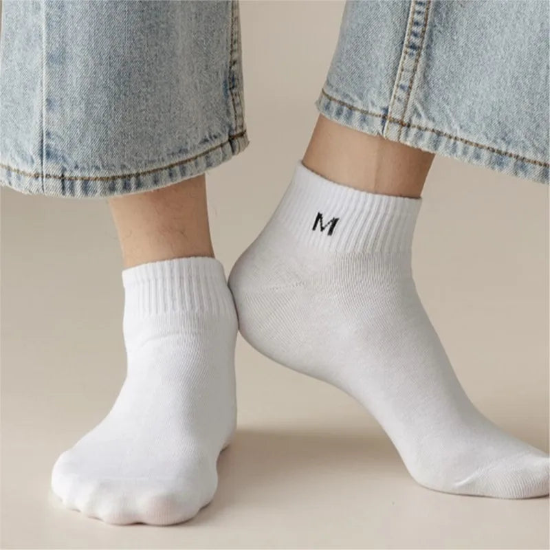 LOR MALE Socks Spring Summer Breathable Cotton Socks Lightweight Trend Sweat Absorption