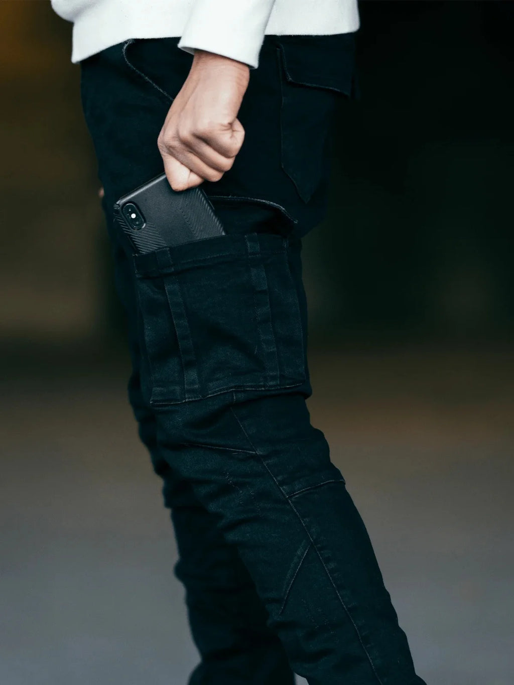 LOR MALE 2026Jeans Men Pants Wash Solid Color Multi Pockets Denim Mid Waist Cargo Jeans Plus Size Fahsion Casual Trousers Male Daily Wear
