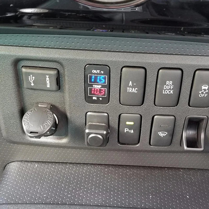LOR MALE Dual Temperature Display Inside and Outside the Car Dual Temperature Sensor for Toyota Corolla Reiz Prado Prius