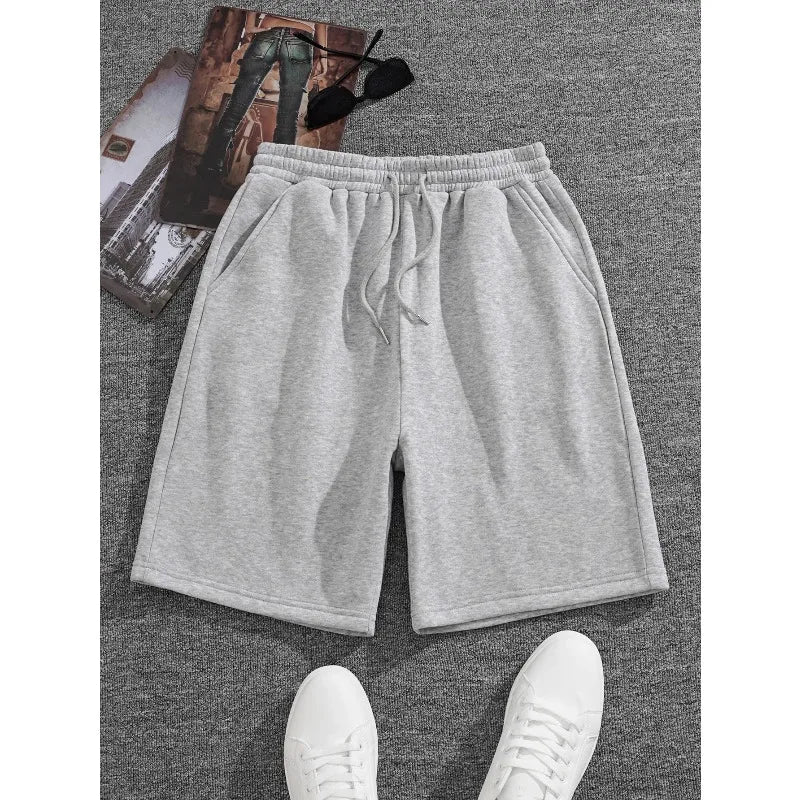 LOR MALE Men's Casual Shorts, Black and White, Fashionable and Versatile, Sporty Style. Summer New Shorts Suitable for Both Men and Women