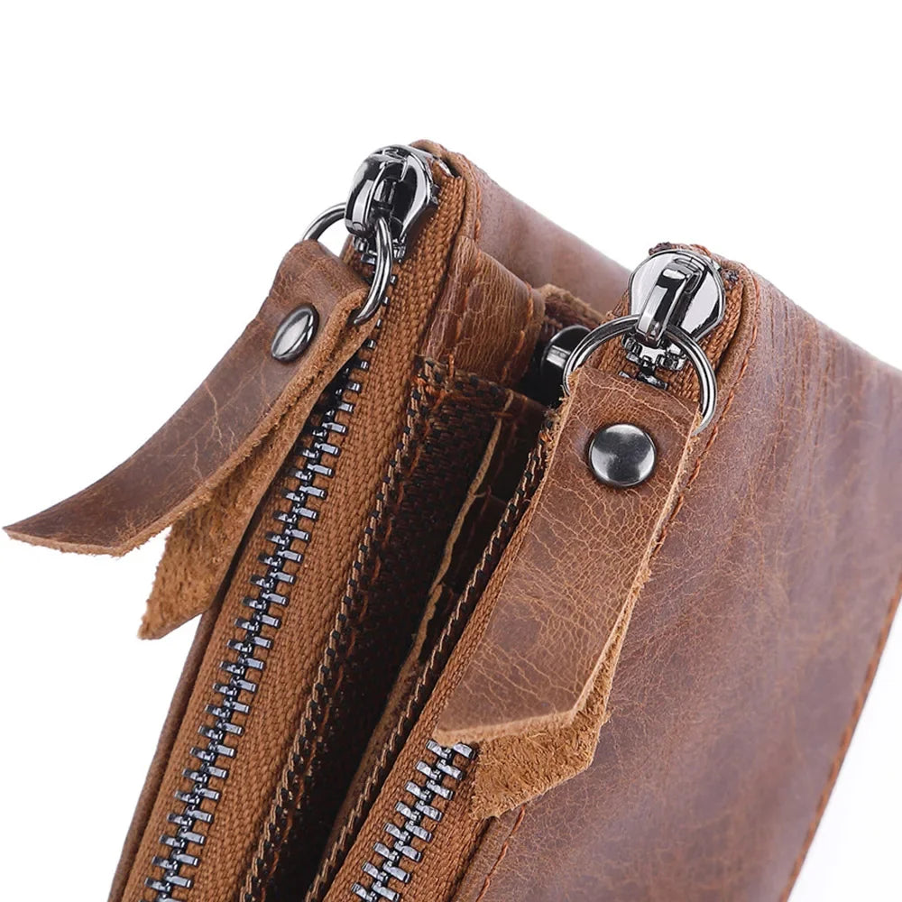 LOR MALE 2024 Men Wallets 100% Genuine Cow Leather Name Customized Short Card Holder Leather Men Purse High Quality Brand Male Wallet