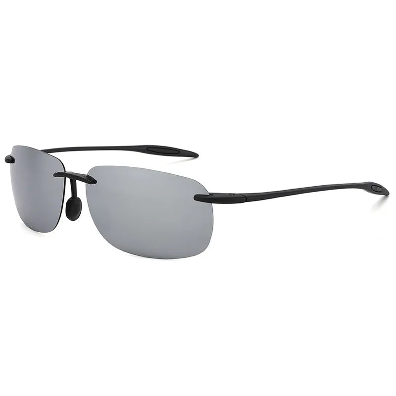 LOR MALE Polarized Sunglasses for Men WomenTr90 Rimless Frame Lightweight & Durable Protection for Running Fishing Baseball Sunglasses